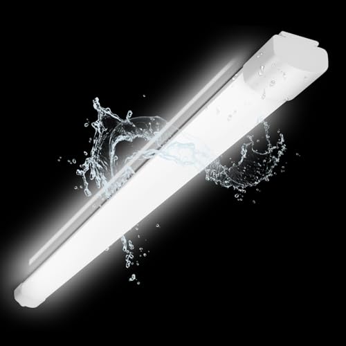 Oraymin Plafoniera Led 90CM, 30W 3300LM Neon Led 4000K Bianco Neutro, IP65 Impermeabile, adatto per Illuminazione esterna, garage, officina
